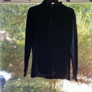 Black Quarter-Zip Sweatshirt
